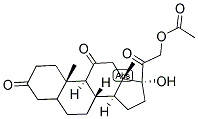 PREGNANE-17ALPHA,21-DIOL-3,11,20-TRIONE-21-ACETATE Struktur