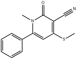 1-METHYL-4-(METHYLSULFANYL)-2-OXO-6-PHENYL-1,2-DIHYDRO-3-PYRIDINECARBONITRILE Struktur