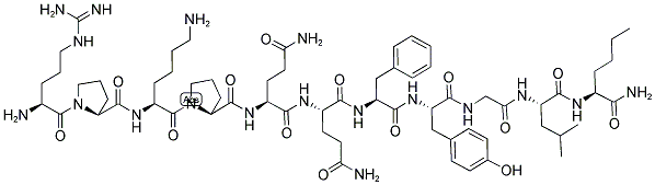 ARG-PRO-LYS-PRO-GLN-GLN-PHE-TYR-GLY-LEU-NLE-NH2 Struktur