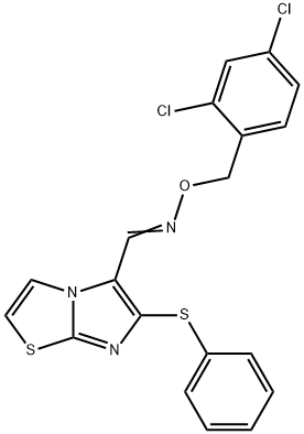 6-(PHENYLSULFANYL)IMIDAZO[2,1-B][1,3]THIAZOLE-5-CARBALDEHYDE O-(2,4-DICHLOROBENZYL)OXIME Struktur