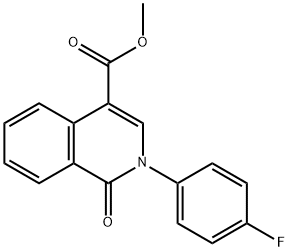 METHYL 2-(4-FLUOROPHENYL)-1-OXO-1,2-DIHYDRO-4-ISOQUINOLINECARBOXYLATE Struktur