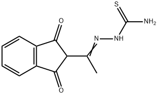 2-(2-((AMINOTHIOXOMETHYL)AMINO)-2-AZA-1-METHYLVINYL)INDANE-1,3-DIONE Struktur