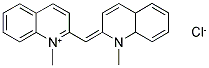 1-METHYL-2-[(1-METHYL-1,2,4A,8A-TETRAHYDROQUINOLIN-2-YLIDEN)METHYL]QUINOLINIUM CHLORIDE Struktur