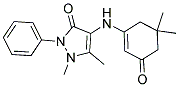 4-((5,5-DIMETHYL-3-OXOCYCLOHEX-1-ENYL)AMINO)-2,3-DIMETHYL-1-PHENYL-3-PYRAZOLIN-5-ONE Struktur