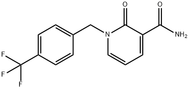 2-OXO-1-[4-(TRIFLUOROMETHYL)BENZYL]-1,2-DIHYDRO-3-PYRIDINECARBOXAMIDE Struktur