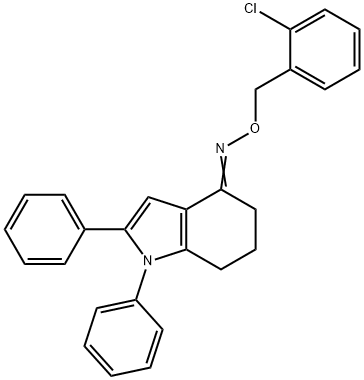 1,2-DIPHENYL-1,5,6,7-TETRAHYDRO-4H-INDOL-4-ONE O-(2-CHLOROBENZYL)OXIME Struktur