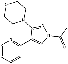 1-[3-MORPHOLINO-4-(2-PYRIDINYL)-1H-PYRAZOL-1-YL]-1-ETHANONE Struktur