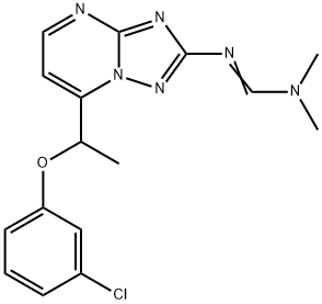 N'-(7-[1-(3-CHLOROPHENOXY)ETHYL][1,2,4]TRIAZOLO[1,5-A]PYRIMIDIN-2-YL)-N,N-DIMETHYLIMINOFORMAMIDE Struktur