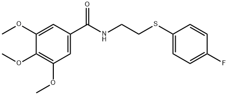 N-(2-[(4-FLUOROPHENYL)SULFANYL]ETHYL)-3,4,5-TRIMETHOXYBENZENECARBOXAMIDE Struktur