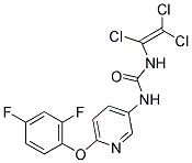 N-[6-(2,4-DIFLUOROPHENOXY)-3-PYRIDYL]-N'-(1,2,2-TRICHLOROVINYL)UREA Struktur