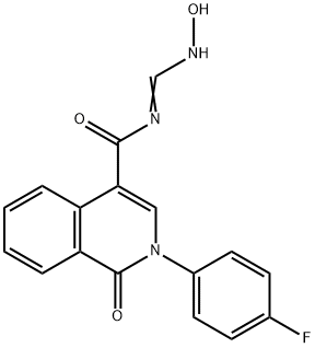 2-(4-FLUOROPHENYL)-N-[(HYDROXYIMINO)METHYL]-1-OXO-1,2-DIHYDRO-4-ISOQUINOLINECARBOXAMIDE Struktur