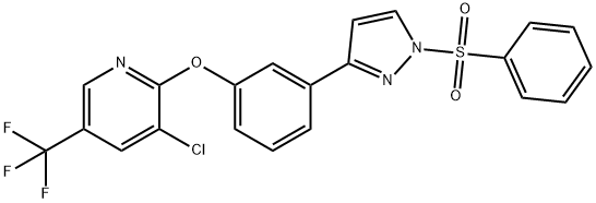 3-CHLORO-2-(3-[1-(PHENYLSULFONYL)-1H-PYRAZOL-3-YL]PHENOXY)-5-(TRIFLUOROMETHYL)PYRIDINE Struktur