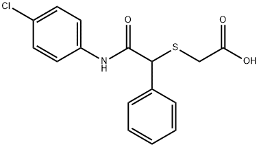 2-([2-(4-CHLOROANILINO)-2-OXO-1-PHENYLETHYL]SULFANYL)ACETIC ACID Struktur