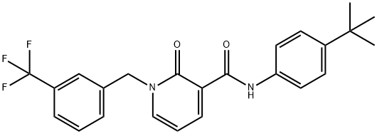 N-[4-(TERT-BUTYL)PHENYL]-2-OXO-1-[3-(TRIFLUOROMETHYL)BENZYL]-1,2-DIHYDRO-3-PYRIDINECARBOXAMIDE Struktur