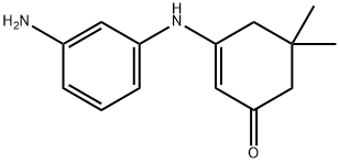 3-((3-AMINOPHENYL)AMINO)-5,5-DIMETHYLCYCLOHEX-2-EN-1-ONE Struktur