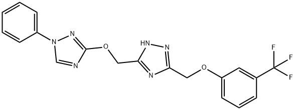 1-PHENYL-1H-1,2,4-TRIAZOL-3-YL (5-([3-(TRIFLUOROMETHYL)PHENOXY]METHYL)-1H-1,2,4-TRIAZOL-3-YL)METHYL ETHER Struktur