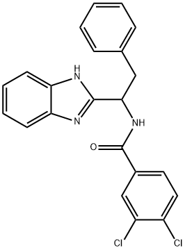 N-[1-(1H-1,3-BENZIMIDAZOL-2-YL)-2-PHENYLETHYL]-3,4-DICHLOROBENZENECARBOXAMIDE Struktur