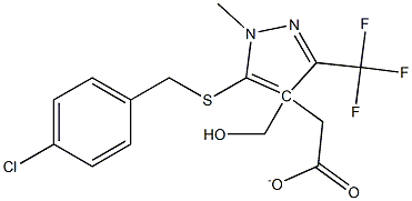 [5-[(4-CHLOROBENZYL)SULFANYL]-1-METHYL-3-(TRIFLUOROMETHYL)-1H-PYRAZOL-4-YL]METHYL ACETATE Struktur