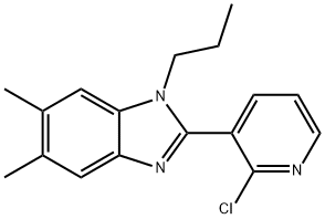 2-(2-CHLORO-3-PYRIDINYL)-5,6-DIMETHYL-1-PROPYL-1H-1,3-BENZIMIDAZOLE Struktur