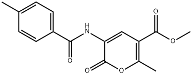 METHYL 6-METHYL-3-[(4-METHYLBENZOYL)AMINO]-2-OXO-2H-PYRAN-5-CARBOXYLATE Struktur