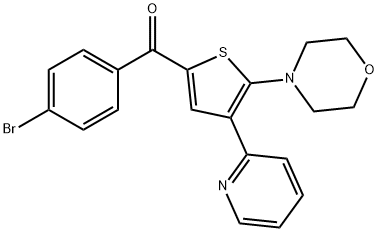 (4-BROMOPHENYL)[5-MORPHOLINO-4-(2-PYRIDINYL)-2-THIENYL]METHANONE Struktur