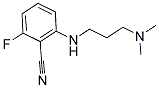 2-([3-(DIMETHYLAMINO)PROPYL]AMINO)-6-FLUOROBENZONITRILE Struktur