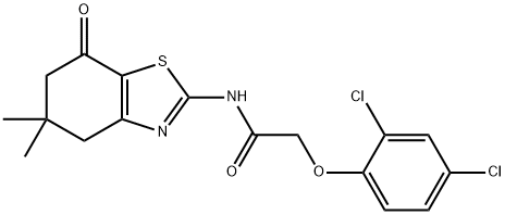 2-(2,4-DICHLOROPHENOXY)-N-(5,5-DIMETHYL-7-OXO(4,5,6-TRIHYDROBENZOTHIAZOL-2-YL))ETHANAMIDE Struktur