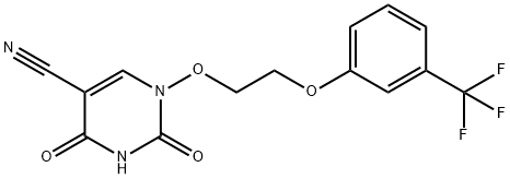 2,4-DIOXO-1-(2-[3-(TRIFLUOROMETHYL)PHENOXY]ETHOXY)-1,2,3,4-TETRAHYDRO-5-PYRIMIDINECARBONITRILE Struktur