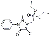 3-((DIETHOXYPHOSPHONATE)METHYL)-4-CHLORO-2-METHYL-1-PHENYL-3-PYRAZOLIN-5-ONE Struktur