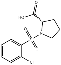 1-[(2-CHLOROPHENYL)SULFONYL]-2-PYRROLIDINECARBOXYLIC ACID Struktur