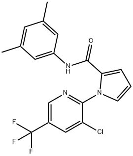 1-[3-CHLORO-5-(TRIFLUOROMETHYL)-2-PYRIDINYL]-N-(3,5-DIMETHYLPHENYL)-1H-PYRROLE-2-CARBOXAMIDE Struktur