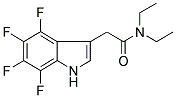 N,N-DIETHYL-4,5,6,7-TETRAFLUORO-3-INDOLEACETAMIDE Struktur