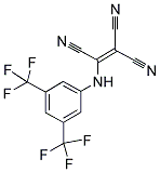 2-((3,5-BIS(TRIFLUOROMETHYL)PHENYL)AMINO)ETHENE-1,1,2-TRICARBONITRILE Struktur