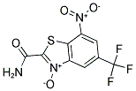 2-(AMINOCARBONYL)-7-NITRO-5-(TRIFLUOROMETHYL)-1,3-BENZOTHIAZOL-3-IUM-3-OLATE Struktur