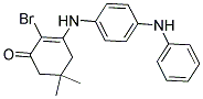 2-BROMO-5,5-DIMETHYL-3-((4-(PHENYLAMINO)PHENYL)AMINO)CYCLOHEX-2-EN-1-ONE Struktur