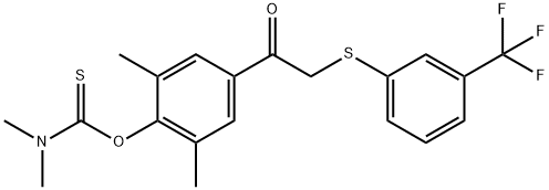 O-[2,6-DIMETHYL-4-(2-([3-(TRIFLUOROMETHYL)PHENYL]SULFANYL)ACETYL)PHENYL] N,N-DIMETHYLCARBAMOTHIOATE Struktur