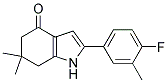 2-(4-FLUORO-3-METHYLPHENYL)-6,6-DIMETHYL-5,6,7-TRIHYDROINDOL-4-ONE Struktur