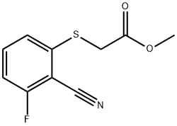 METHYL 2-(2-NITRILO-3-FLUOROPHENYLTHIO)ACETATE Struktur