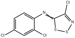 2,4-DICHLORO-N-(4-CHLORO-5H-1,2,3-DITHIAZOL-5-YLIDEN)ANILINE Struktur