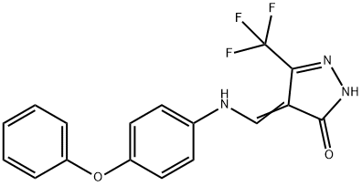 4-[(4-PHENOXYANILINO)METHYLENE]-5-(TRIFLUOROMETHYL)-2,4-DIHYDRO-3H-PYRAZOL-3-ONE Struktur