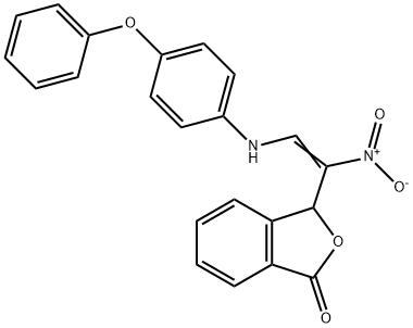 3-[1-NITRO-2-(4-PHENOXYANILINO)VINYL]-2-BENZOFURAN-1(3H)-ONE Struktur