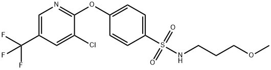 4-([3-CHLORO-5-(TRIFLUOROMETHYL)-2-PYRIDINYL]OXY)-N-(3-METHOXYPROPYL)BENZENESULFONAMIDE Struktur