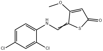 5-[(2,4-DICHLOROANILINO)METHYLENE]-4-METHOXY-2(5H)-THIOPHENONE Struktur