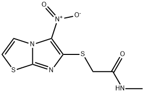 N-METHYL-2-[(5-NITROIMIDAZO[2,1-B][1,3]THIAZOL-6-YL)SULFANYL]ACETAMIDE Struktur