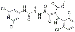 METHYL 3-(2,6-DICHLOROPHENYL)-5-[(2-([(2,6-DICHLORO-4-PYRIDYL)AMINO]CARBONYL)HYDRAZINO)CARBONYL]ISOXAZOLE-4-CARBOXYLATE Struktur