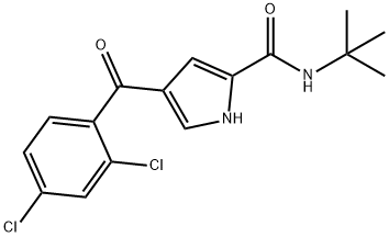 N-(TERT-BUTYL)-4-(2,4-DICHLOROBENZOYL)-1H-PYRROLE-2-CARBOXAMIDE Struktur