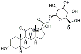 5-BETA-PREGNAN-3-ALPHA, 17,21-TRIOL-11,20-DIONE 21-GLUCOSIDURONATE Struktur