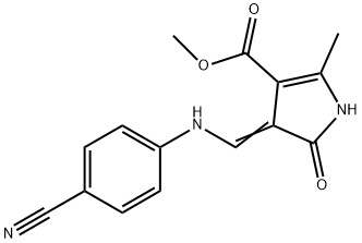 METHYL 4-[(4-CYANOANILINO)METHYLENE]-2-METHYL-5-OXO-4,5-DIHYDRO-1H-PYRROLE-3-CARBOXYLATE Struktur