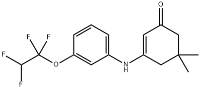 5,5-DIMETHYL-3-((3-(1,1,2,2-TETRAFLUOROETHOXY)PHENYL)AMINO)CYCLOHEX-2-EN-1-ONE Struktur