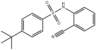 2-(((4-(TERT-BUTYL)PHENYL)SULFONYL)AMINO)BENZENECARBONITRILE Struktur